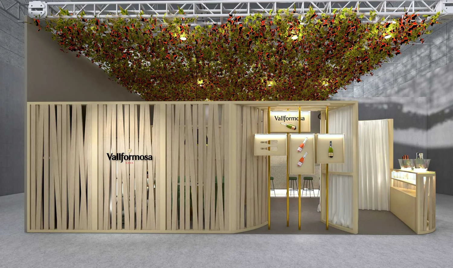 Stand for Vallformosa at a wine and gastronomy fair — design and management Stand-Out