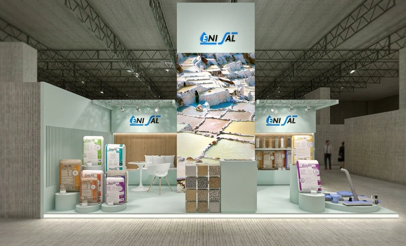 Functional stand for Enisal at an industrial fair — full management Stand-Out